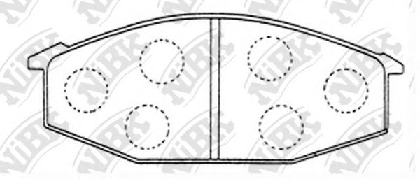 Комплект тормозных колодок, дисковый тормоз NiBK PN1052