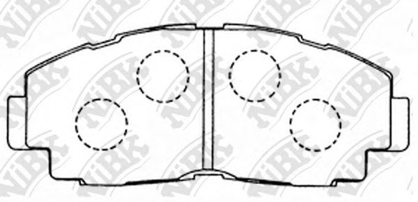 Комплект тормозных колодок, дисковый тормоз NiBK PN1192