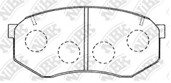 Комплект тормозных колодок, дисковый тормоз NiBK PN1246