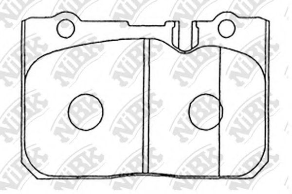 Комплект тормозных колодок, дисковый тормоз NiBK PN1370