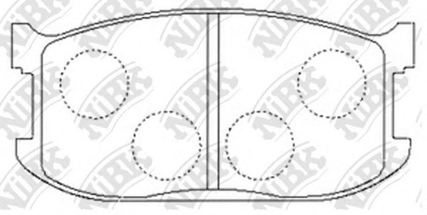 Комплект тормозных колодок, дисковый тормоз NiBK PN5070