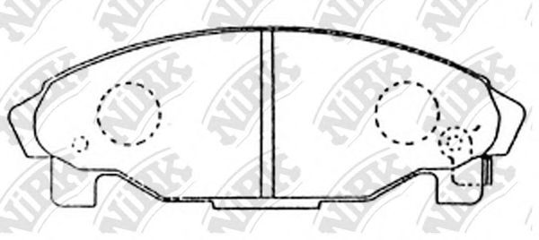 Комплект тормозных колодок, дисковый тормоз NiBK PN6340