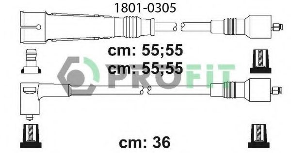 Комплект проводов зажигания PROFIT 1801-0305