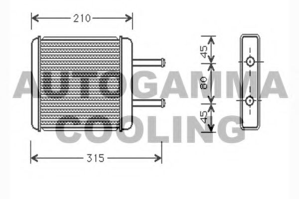 Теплообменник, отопление салона AUTOGAMMA 104387
