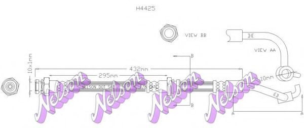 Тормозной шланг Brovex-Nelson H4425