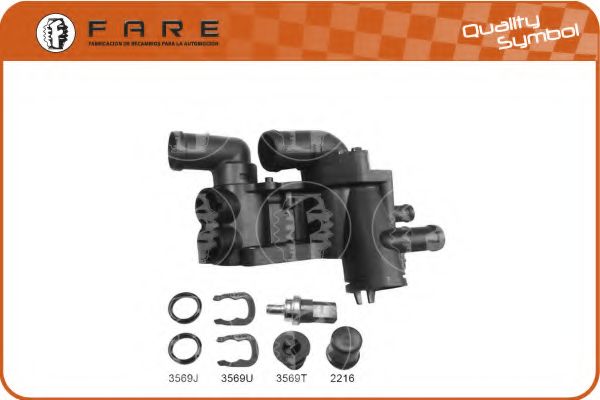 Термостат, охлаждающая жидкость FARE SA 3822