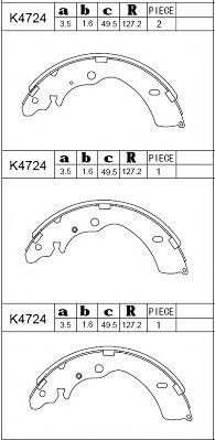 Комплект тормозных колодок ASIMCO K4724
