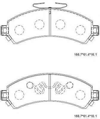 Комплект тормозных колодок, дисковый тормоз ASIMCO KD6207