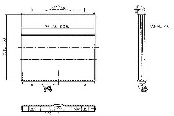 Радиатор, охлаждение двигателя KAGER 311971