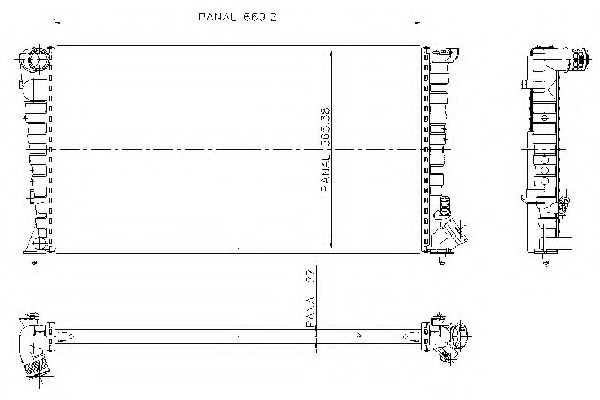 Радиатор, охлаждение двигателя ORDONEZ 1020638809