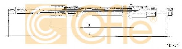 Трос, управление сцеплением COFLE 10321