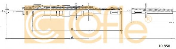 Трос, стояночная тормозная система COFLE 10.850