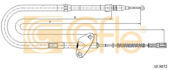 Трос, стояночная тормозная система COFLE 10.9872
