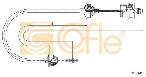Трос, управление сцеплением COFLE 11.2141