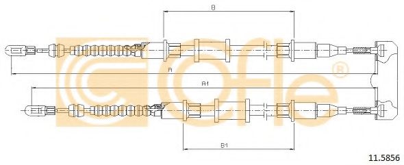 Трос, стояночная тормозная система COFLE 11.5856