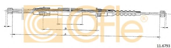 Трос, стояночная тормозная система COFLE 11.6793