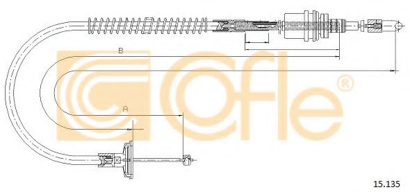 Трос, управление сцеплением COFLE 15135