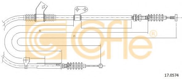 Трос, стояночная тормозная система COFLE 17.0574