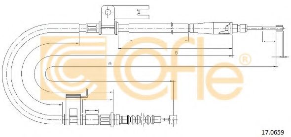 Трос, стояночная тормозная система COFLE 17.0659