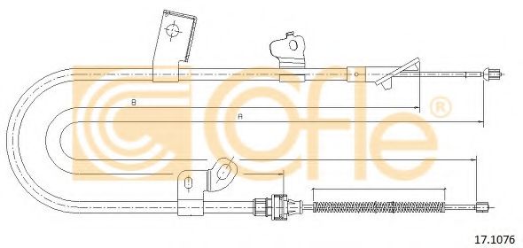 Трос, стояночная тормозная система COFLE 17.1076