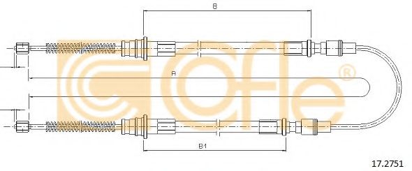 Трос, стояночная тормозная система COFLE 17.2751