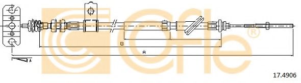 Трос, стояночная тормозная система COFLE 17.4906