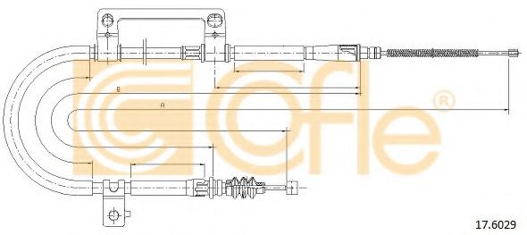 Трос, стояночная тормозная система COFLE 17.6029