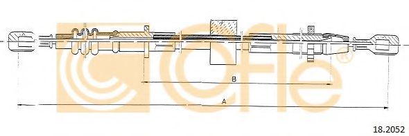 Трос, управление сцеплением COFLE 182052