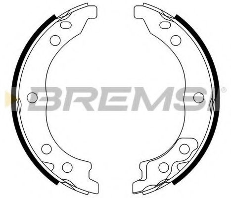 Комплект тормозных колодок, стояночная тормозная система BREMSI GF0187