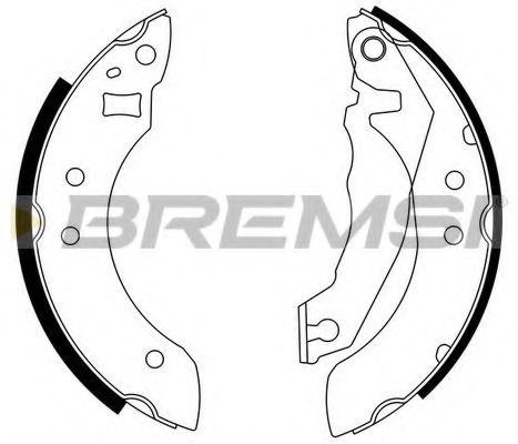 Комплект тормозных колодок BREMSI GF0200