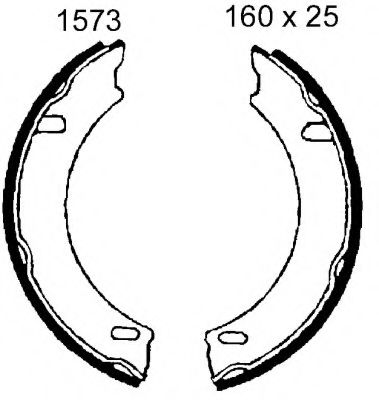 Комплект тормозных колодок, стояночная тормозная система BSF 01573