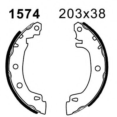 Комплект тормозных колодок BSF 1574