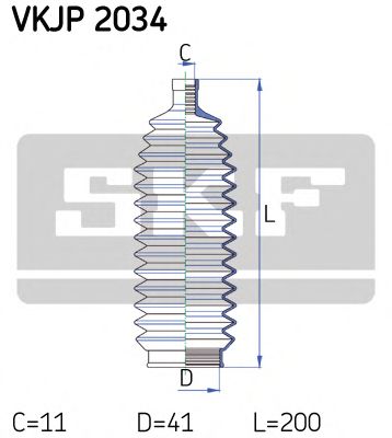 Комплект пылника, рулевое управление SKF VKJP 2034