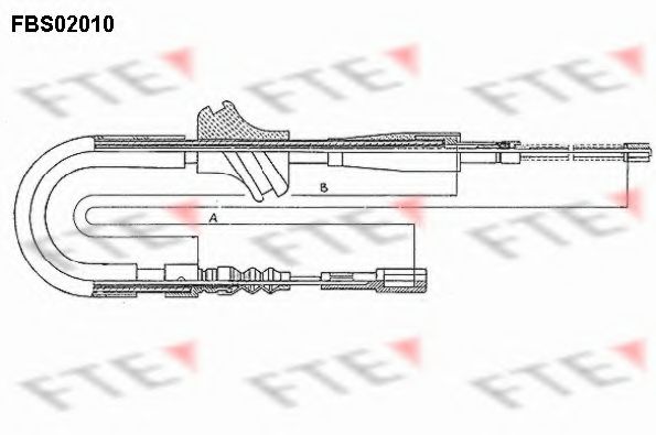 Трос, стояночная тормозная система FTE FBS02010