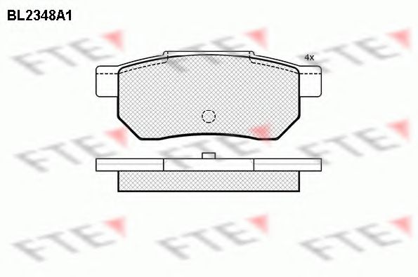 Комплект тормозных колодок, дисковый тормоз FTE BL2348A1