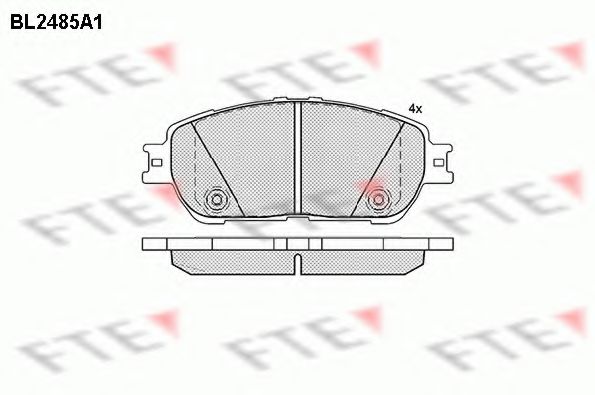 Комплект тормозных колодок, дисковый тормоз FTE BL2485A1