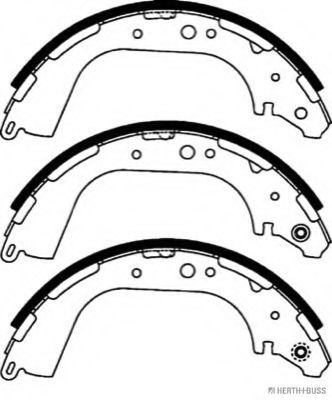 Комплект тормозных колодок HERTH+BUSS JAKOPARTS J3501045