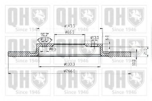 Тормозной диск BACHMANN 1513