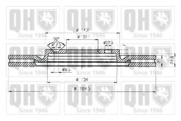 Тормозной диск QUINTON HAZELL BDC4641