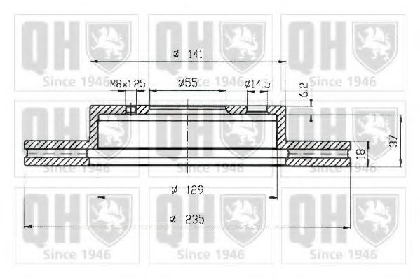 Тормозной диск QUINTON HAZELL BDC5117