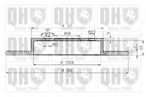 Тормозной диск QUINTON HAZELL BDC5157