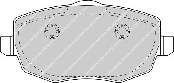 Комплект тормозных колодок, дисковый тормоз FERODO FDB1582