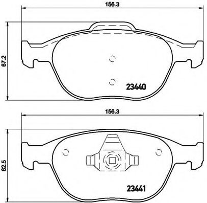 Комплект тормозных колодок, дисковый тормоз BREMBO P 24 058