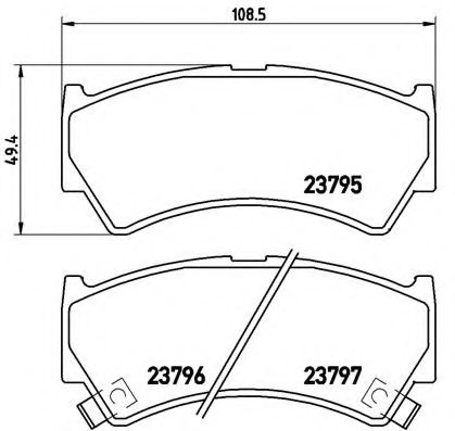 Комплект тормозных колодок, дисковый тормоз BREMBO P 79 013