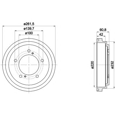 Тормозной барабан MINTEX MBD346
