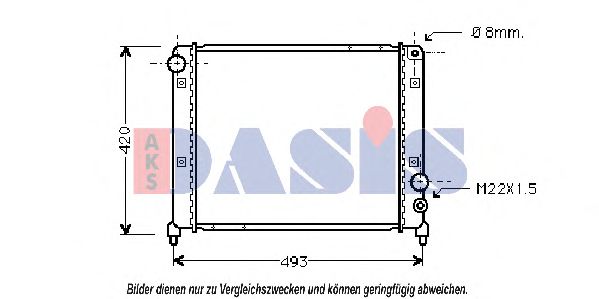 Радиатор, охлаждение двигателя AKS DASIS 010200N