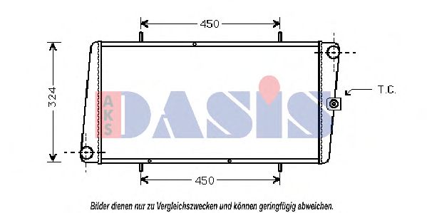 Радиатор, охлаждение двигателя AKS DASIS 020230N