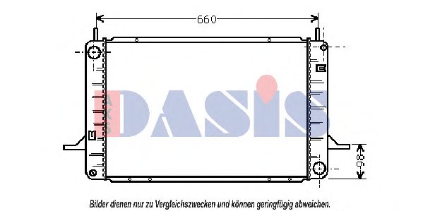 Радиатор, охлаждение двигателя AKS DASIS 091180N