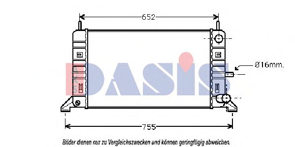 Радиатор, охлаждение двигателя AKS DASIS 092700N