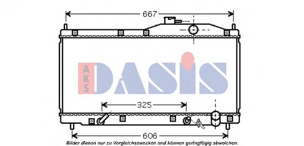 Радиатор, охлаждение двигателя AKS DASIS HD2193